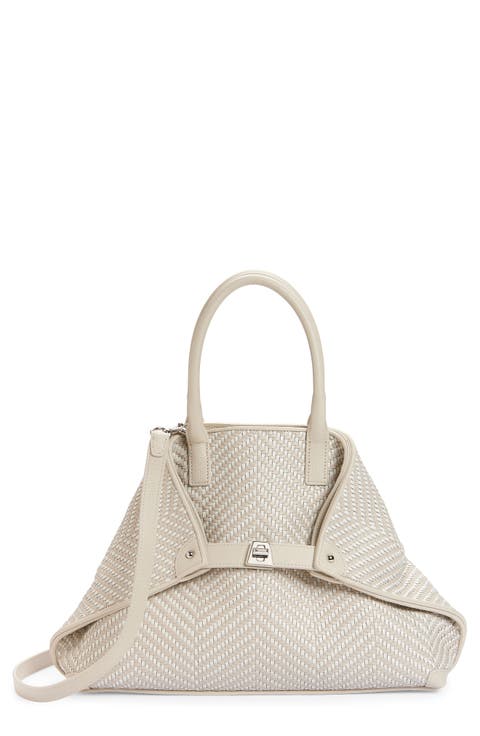 Small AI Woven Leather Tote