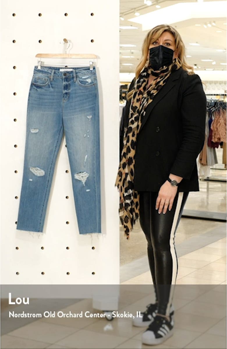 Distressed High Waist Ankle Straight Leg Jeans, sales video thumbnail