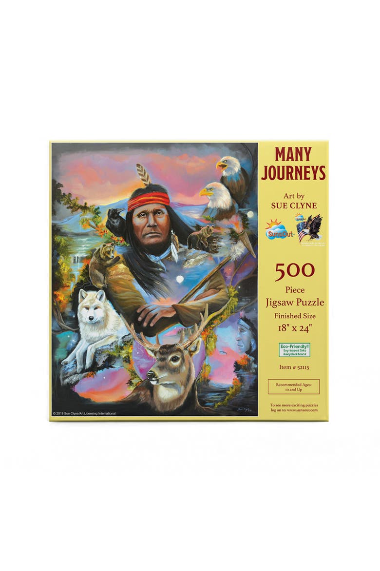 Many Journeys 500 piece Jigsaw Puzzle for Adults, Alternate, color, Multicolor