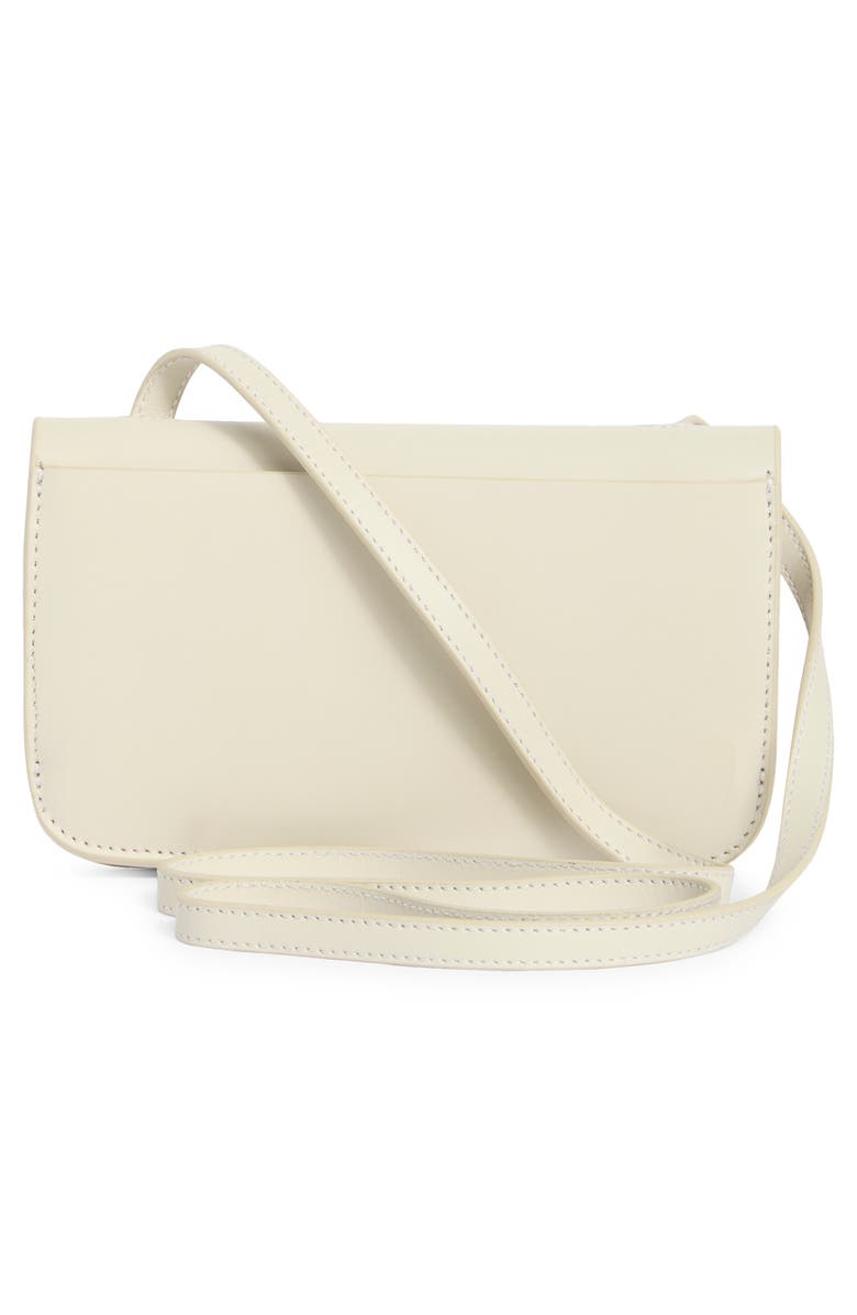 AllSaints Ludivene Crossbody Leather Wallet, Alternate, color, Pampas White