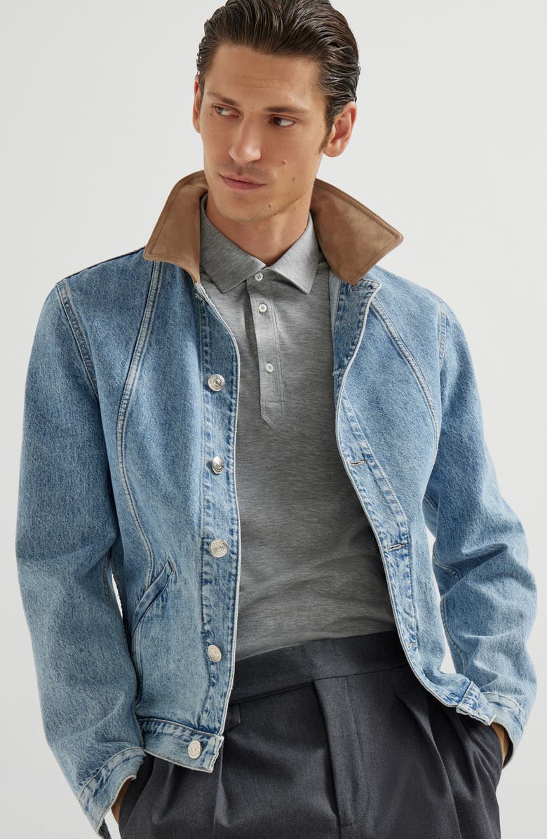 Brunello Cucinelli Jersey polo shirt, Alternate, color, Grey