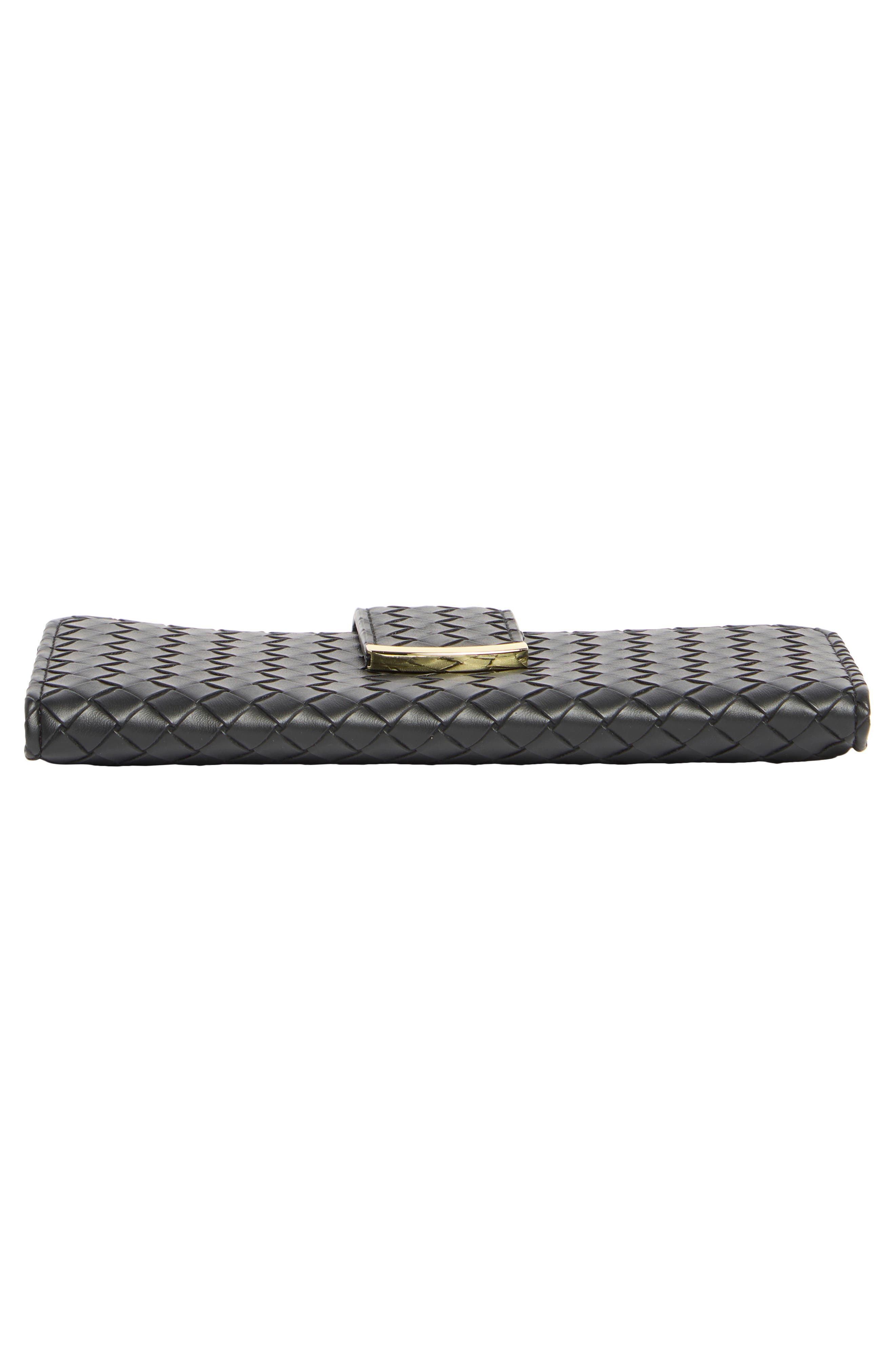 Lottie Woven Wallet, Alternate, color, BLACK