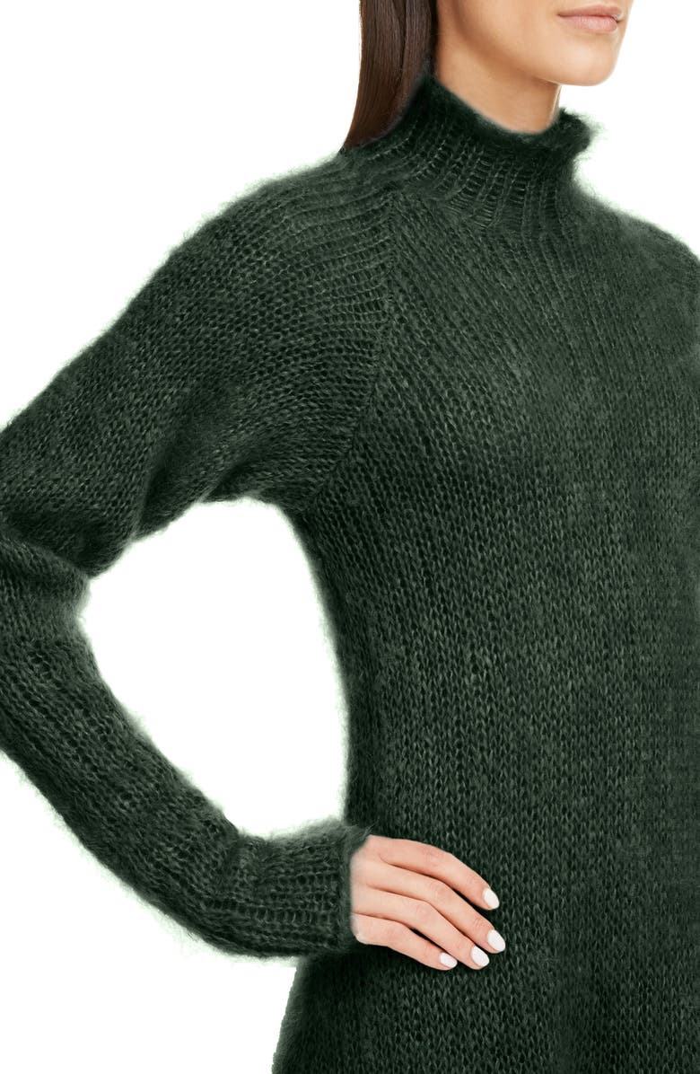 Sara Lanzi Long Sleeve Mohair Blend Sweater Dress, Alternate, color, 