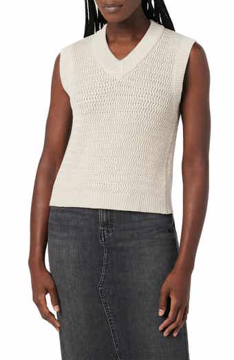 Hudson Jeans V-Neck Twist Back Sleeveless Sweater