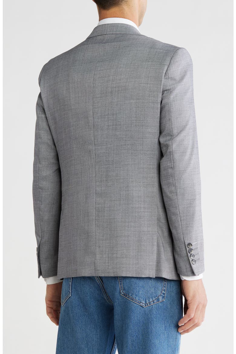 Grey Crosshatch Notch Lapel Blazer, Alternate, color, GREY