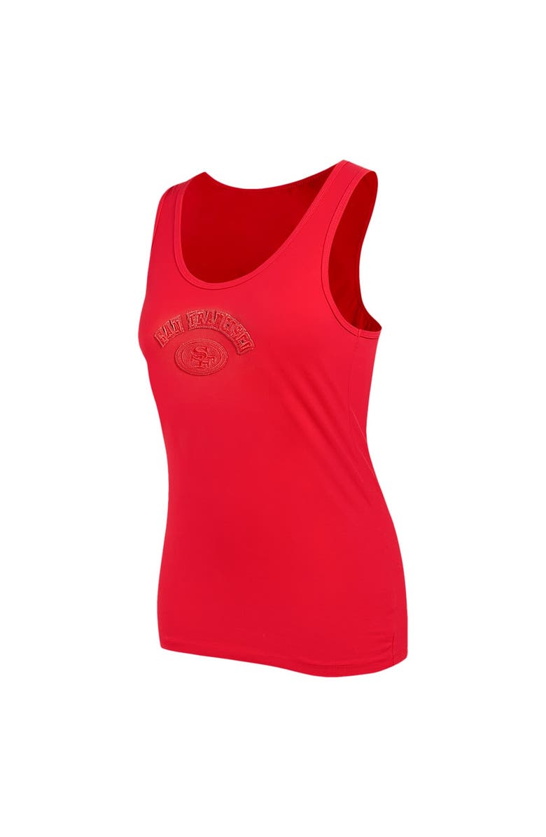 PRO STANDARD Women's Pro Standard Scarlet San Francisco 49ers Triple Tonal Racerback Tank Top, Alternate, color, 