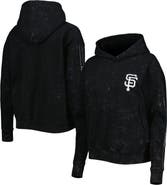 THE WILD COLLECTIVE Women's The Wild Collective Black San Francisco Giants Marble Pullover Hoodie