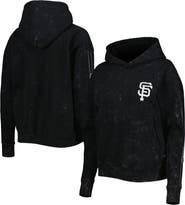 THE WILD COLLECTIVE Women's The Wild Collective Black San Francisco Giants Marble Pullover Hoodie