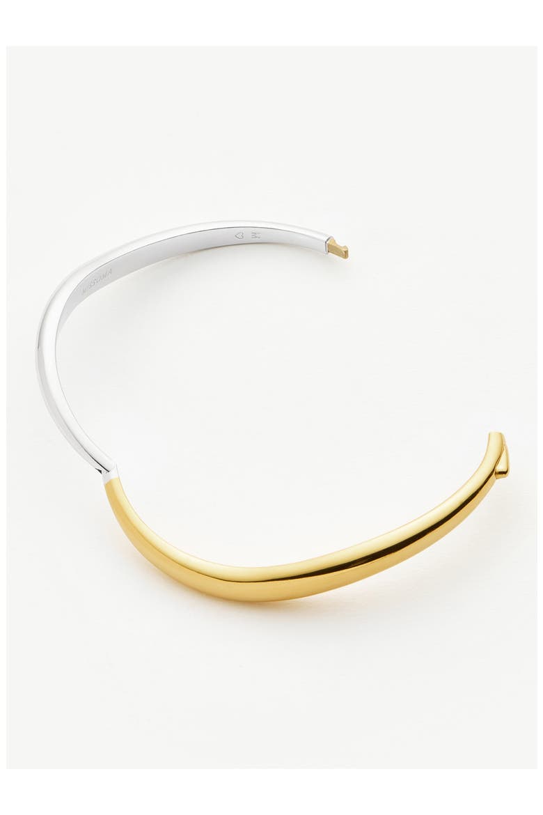 Savi Signature Mixed Metal Hinged Bangle, Alternate, color, MIXED SILVER/GOLD