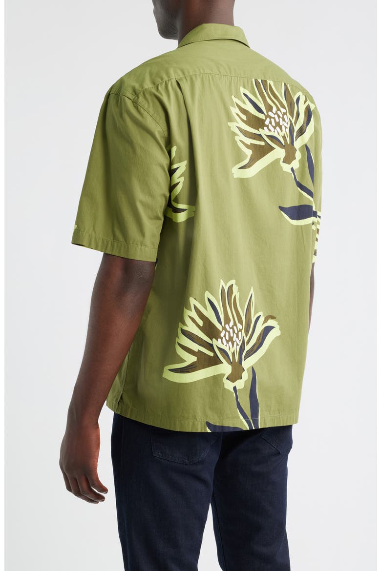 Lars Floral Camp Shirt, Alternate, color, MEDIUM GREEN