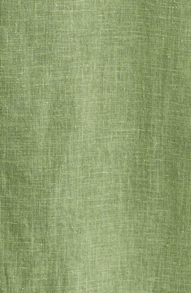 Rails Paros Short Sleeve Linen Blend Button-Up Shirt, Alternate, color, Matcha