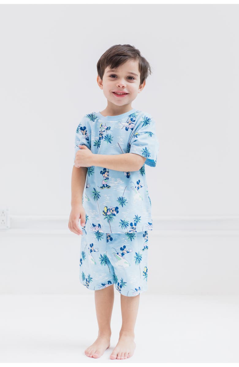 Disney Mickey Mouse Baby Boys' French Terry 2-Piece T-Shirt and Shorts Set, Alternate, color, Blue