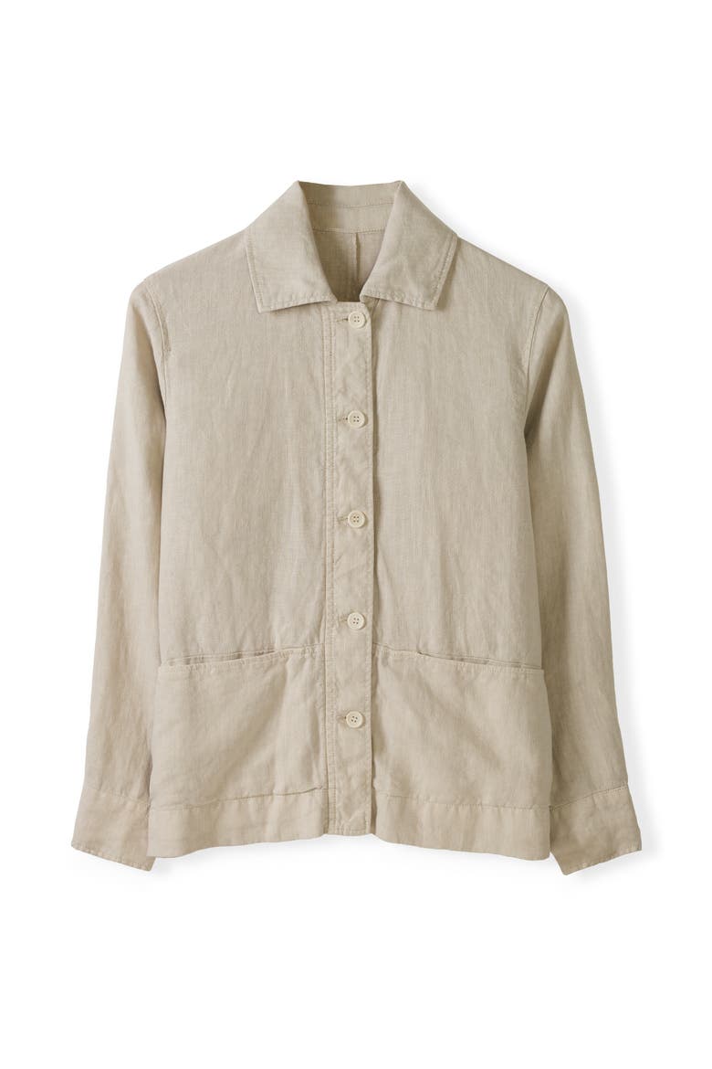 Linen Boxy Jacket, Alternate, color, STONE