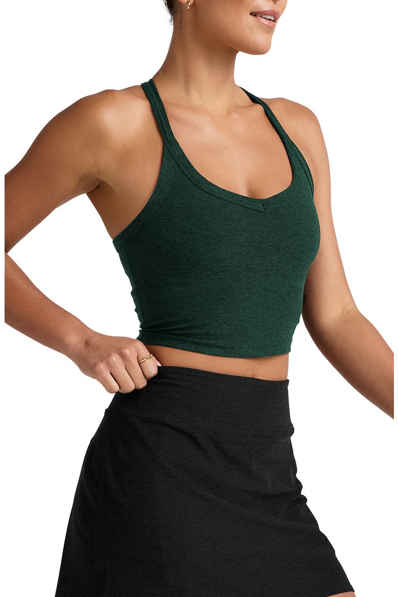 Space Dye On the Up Crop Tank, Alternate, color, DARK SPRUCE GREEN HEATHER