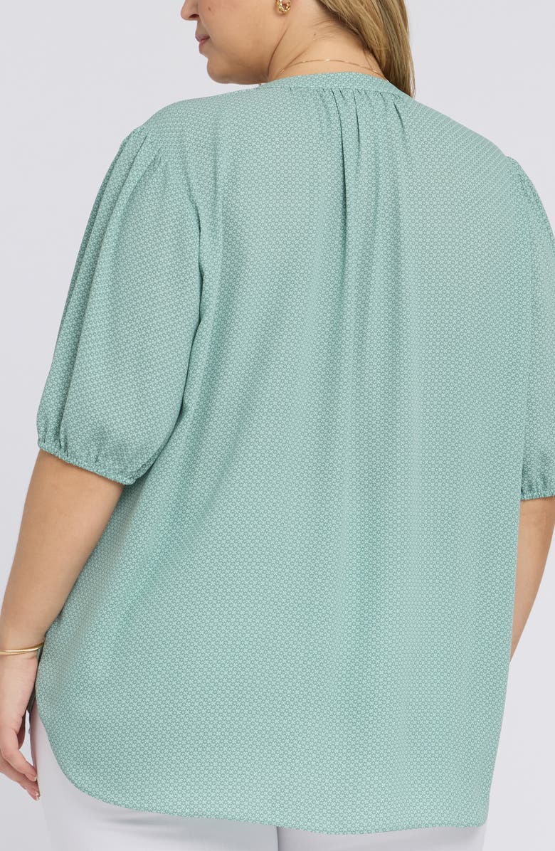 NYDJ Puff Sleeve Popover Top, Alternate, color, Valley Of Daisies