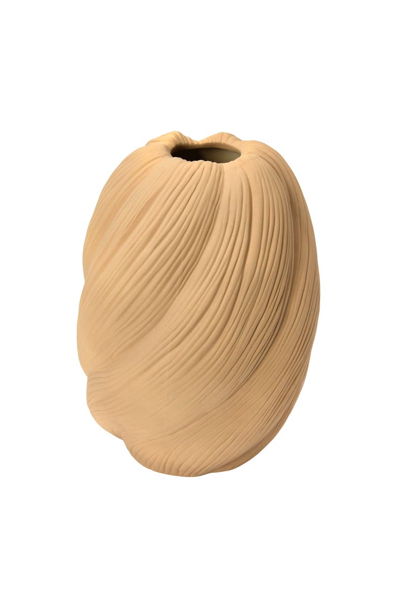 Storied Home Stoneware Sculptural Vase, Main, color, Cream