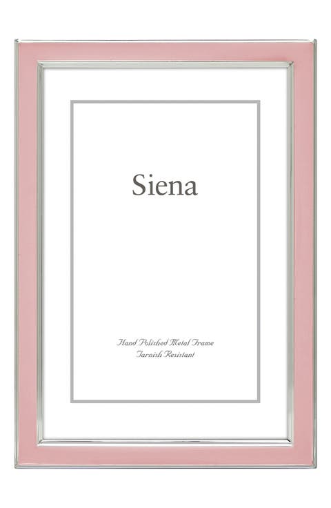 Enamel & Silvertone 4 x 6-Inch Picture Frame