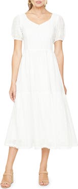 Lost + Wander Middle of Nowhere Short Sleeve Cotton Eyelet Dress