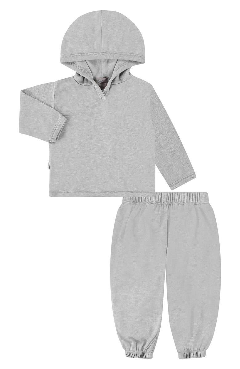 PAIGELAUREN Overdye Hoodie & Pants Set, Main, color, Gray