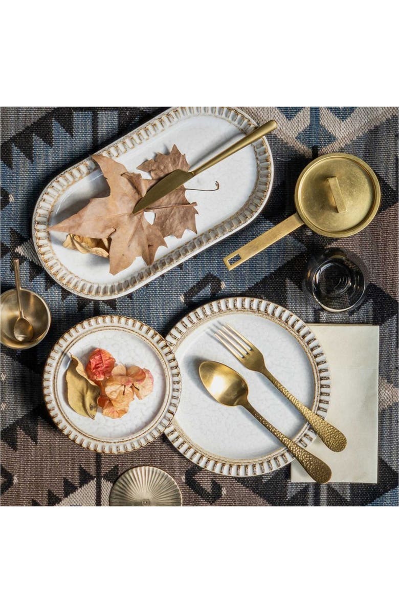 Mepra Epoque Pewter Gold Flatware Set - 5 Pieces, Alternate, color, Pewter Gold