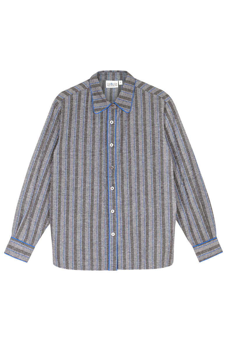 Zinia Open Back Button Up Shirt, Main, color, Patti Stripe