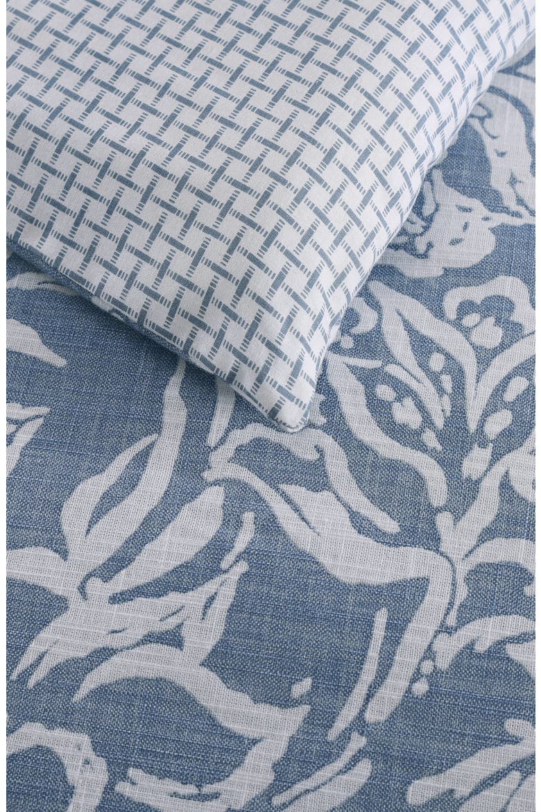 Tortola Floral Print Cotton Comforter & Sham Set, Alternate, color, CHAMBRAY BLUE