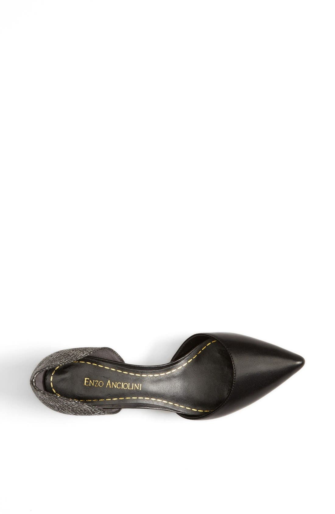 'Gabrino' Pump, Alternate, color, BLACK/ PEWTER
