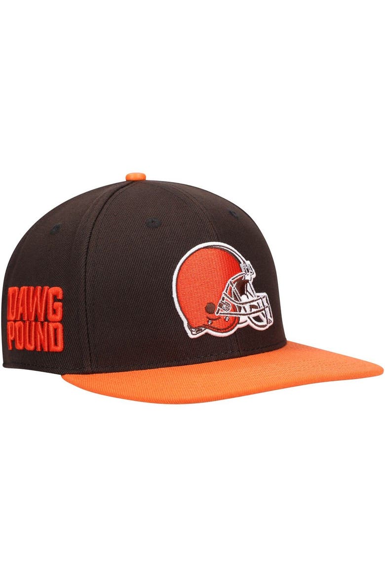 Men's Pro Standard Brown/Orange Cleveland Browns 2Tone Snapback Hat, Main, color, Brown
