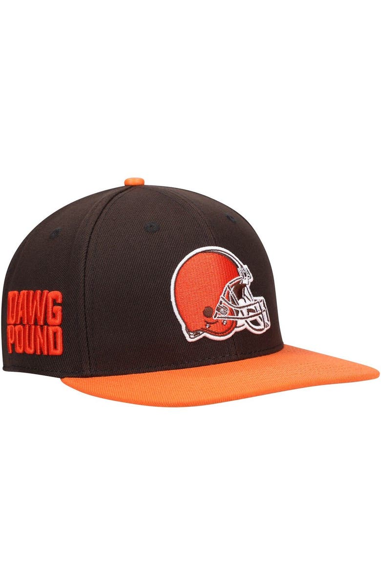 PRO STANDARD Men's Pro Standard Brown/Orange Cleveland Browns 2Tone Snapback Hat, Main, color, 