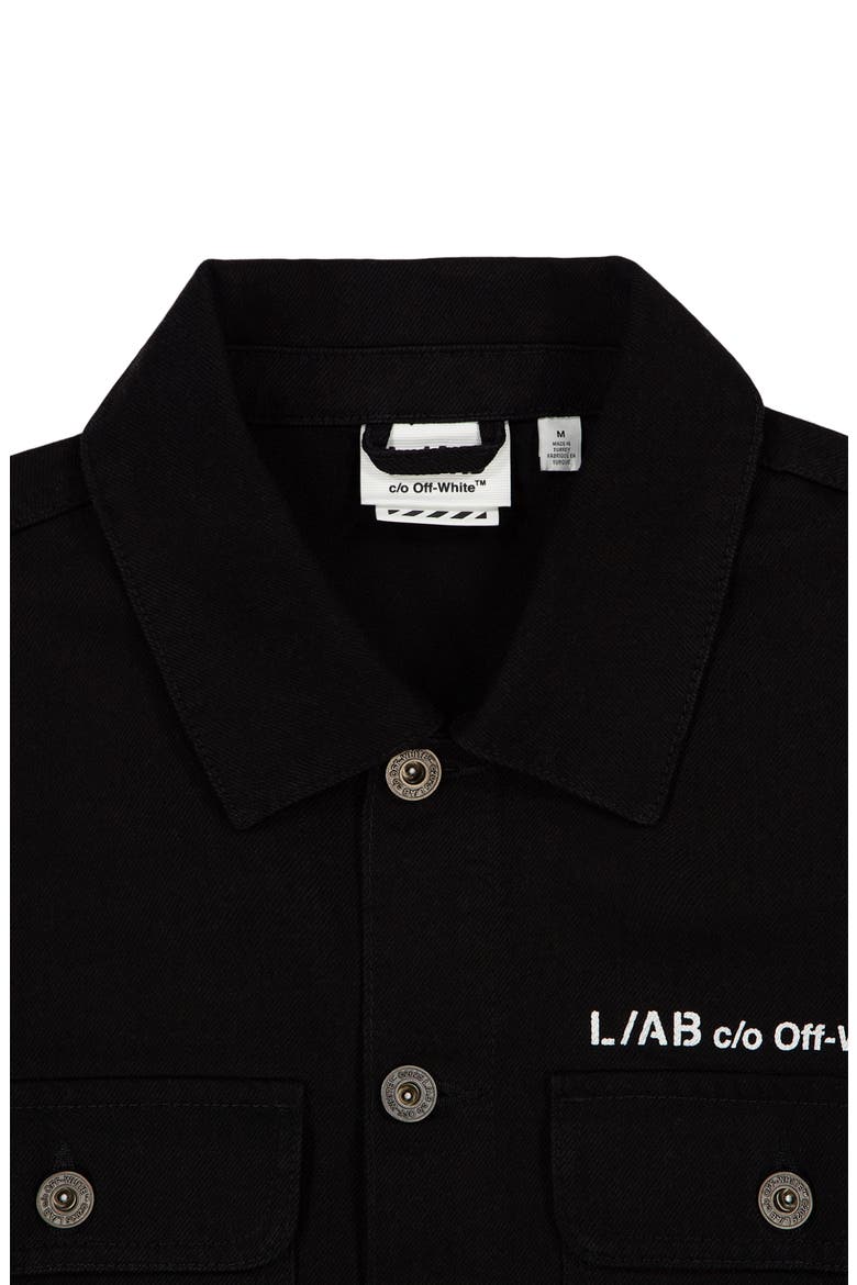 Denim Trucker Jacket, Alternate, color, BLACK