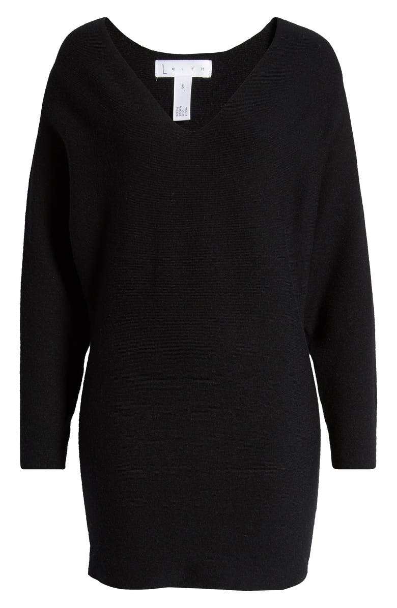 Leith Long Sleeve Dolman Sweater Minidress, Alternate, color,