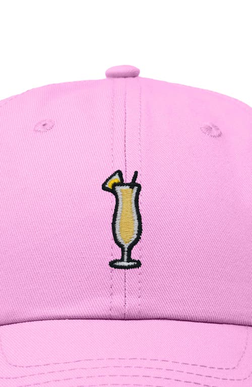 Dalix Pina Colada Embroidered Dad Cap In Light Pink