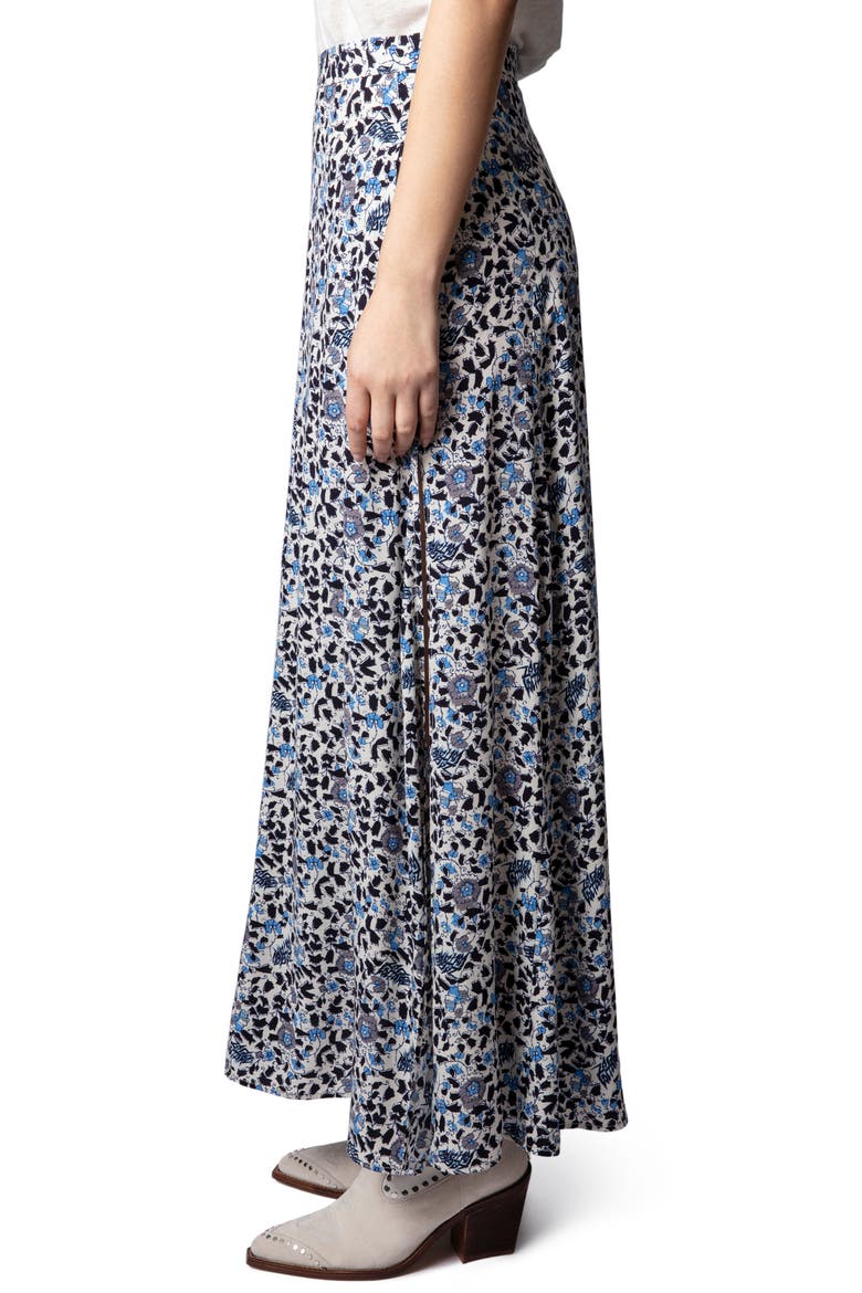 Judith Soft Flowers Skirt, Alternate, color, SEA