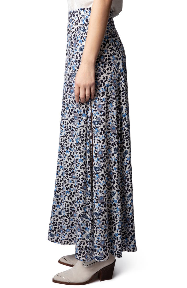 Zadig & Voltaire Judith Soft Flowers Skirt, Alternate, color,