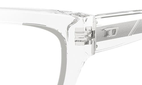 Diesel ® 52mm Rectangular Optical Glasses In Shiny Cristal/demo