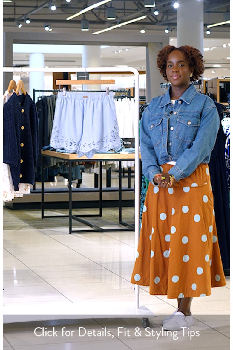 Embroidered Eyelet Linen Shorts video