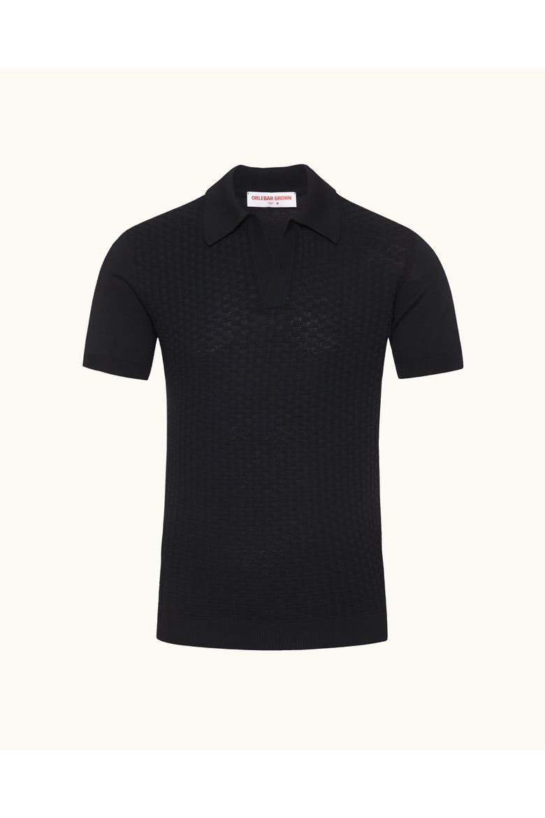 Horton Silk Tailored-Fit Polo Shirt, Alternate, color, Night Iris