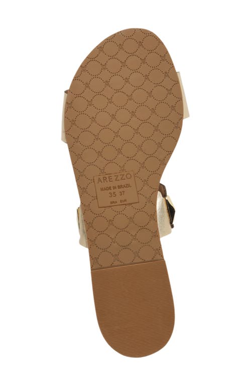 Arezzo Lyra Slide Sandal In Silver