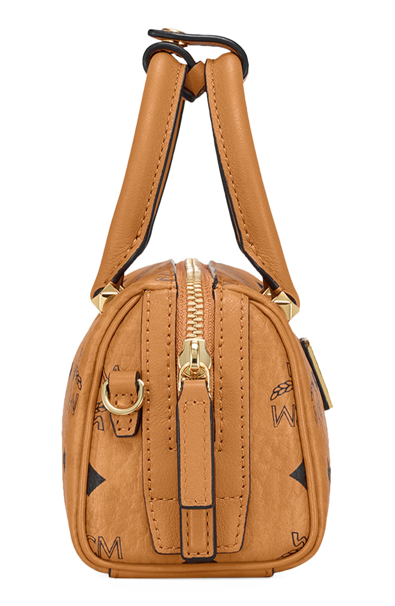 MCM Mini Ella Boston Top Handle Bag, Alternate, color, 