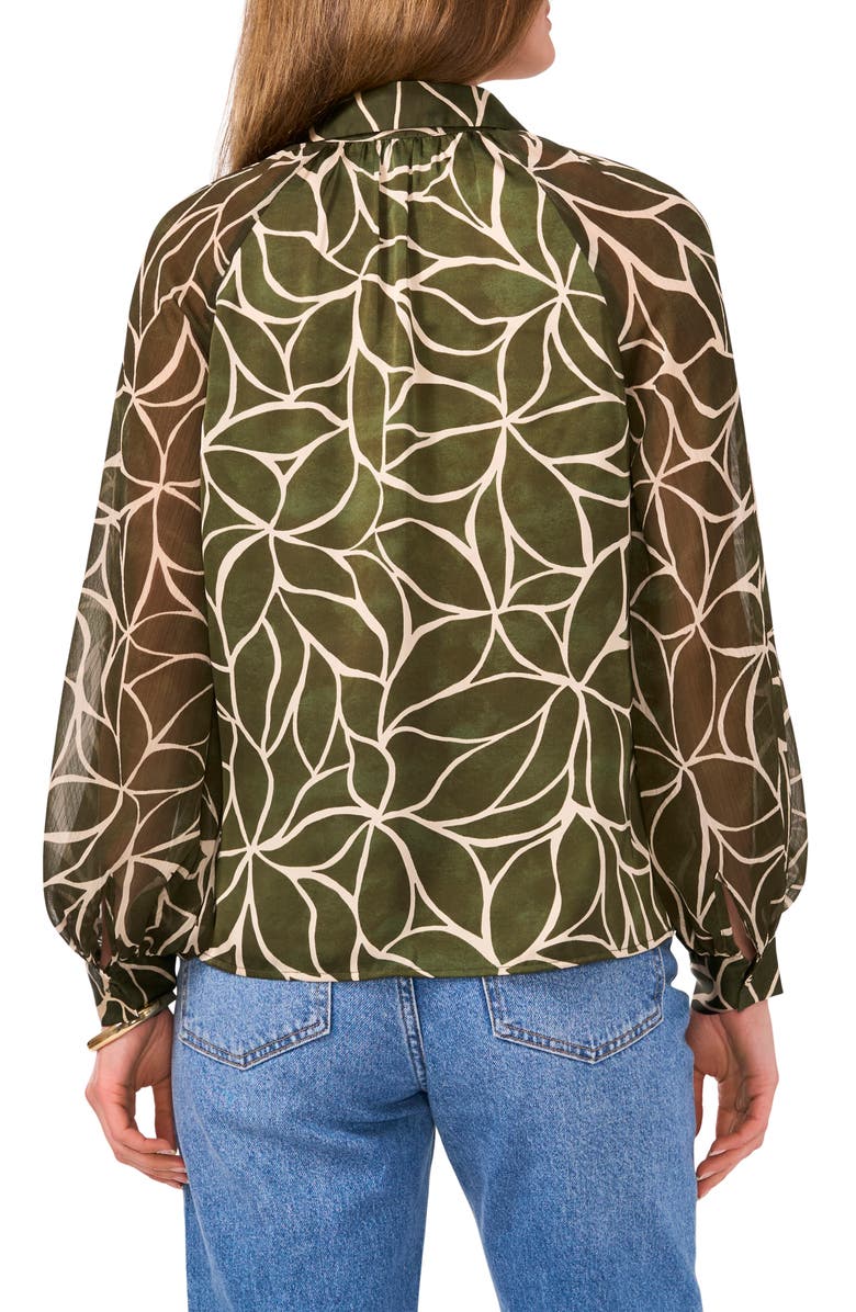 Vince Camuto Floral Long Sleeve Georgette Top, Alternate, color,