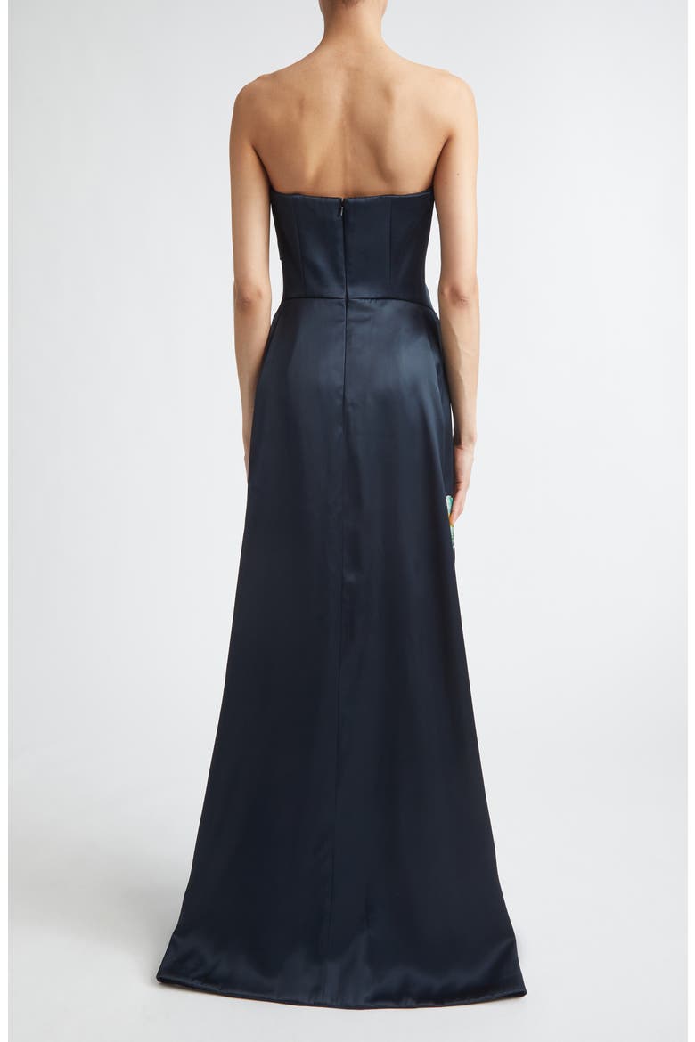 Floral Duchess Bustier Gown, Alternate, color, MIRRORED ORCHID NAVY