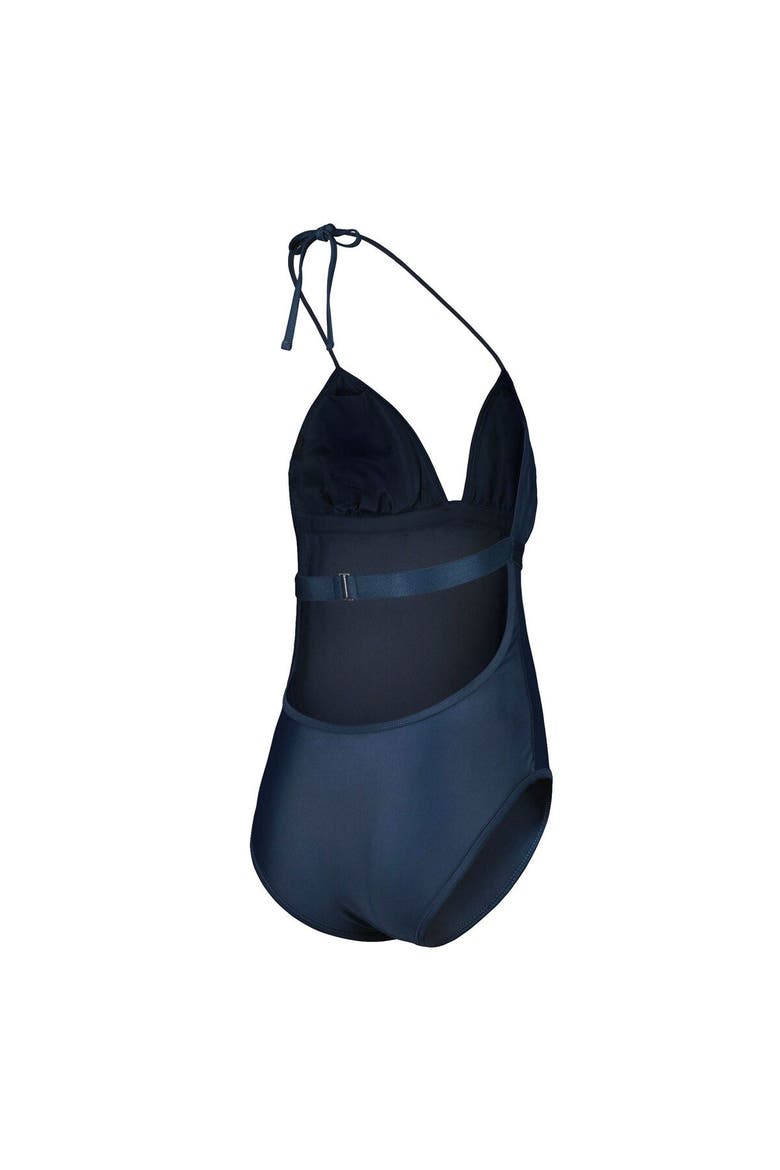 Women's G-III 4Her by Carl Banks Navy Michigan Wolverines Full Count One-Piece Swimsuit, Alternate, color, Navy