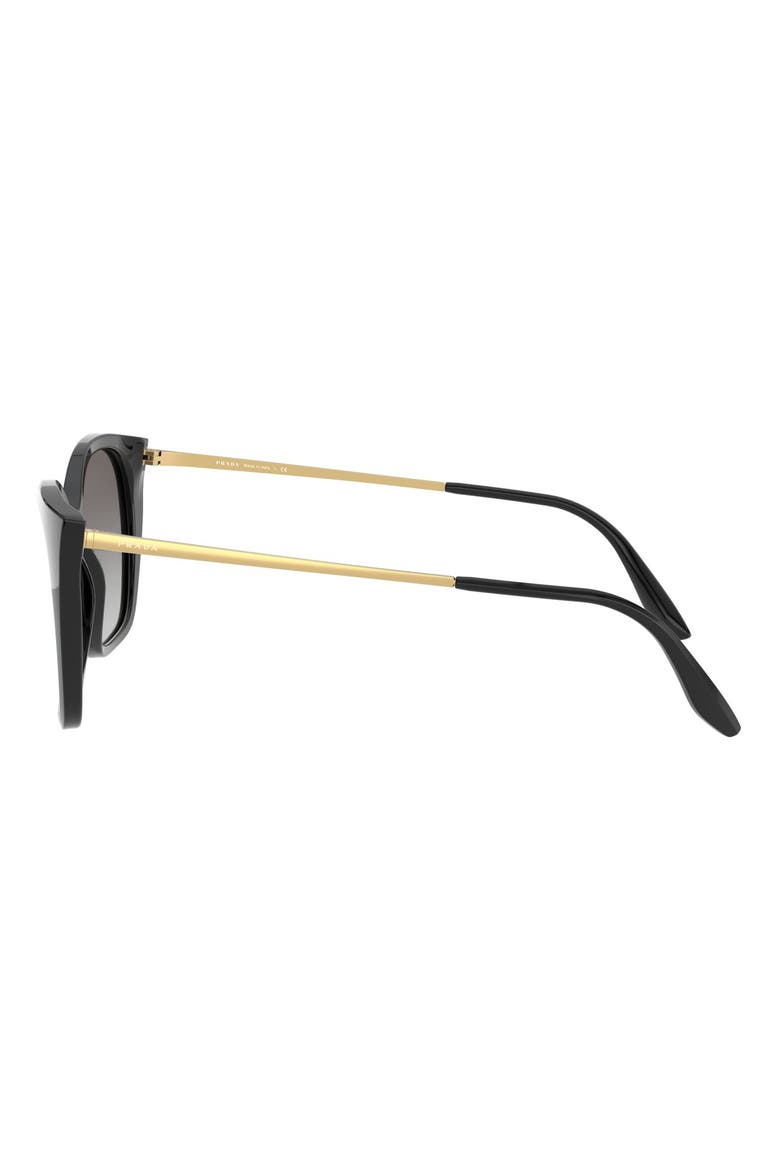 54mm Gradient Cat Eye Sunglasses, Alternate, color, BLACK