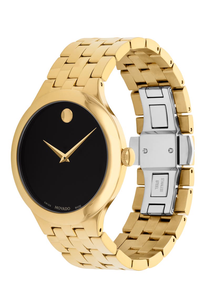 Men's Veturi Swiss Quartz Bracelet Watch, 40mm, Alternate, color, BLACK