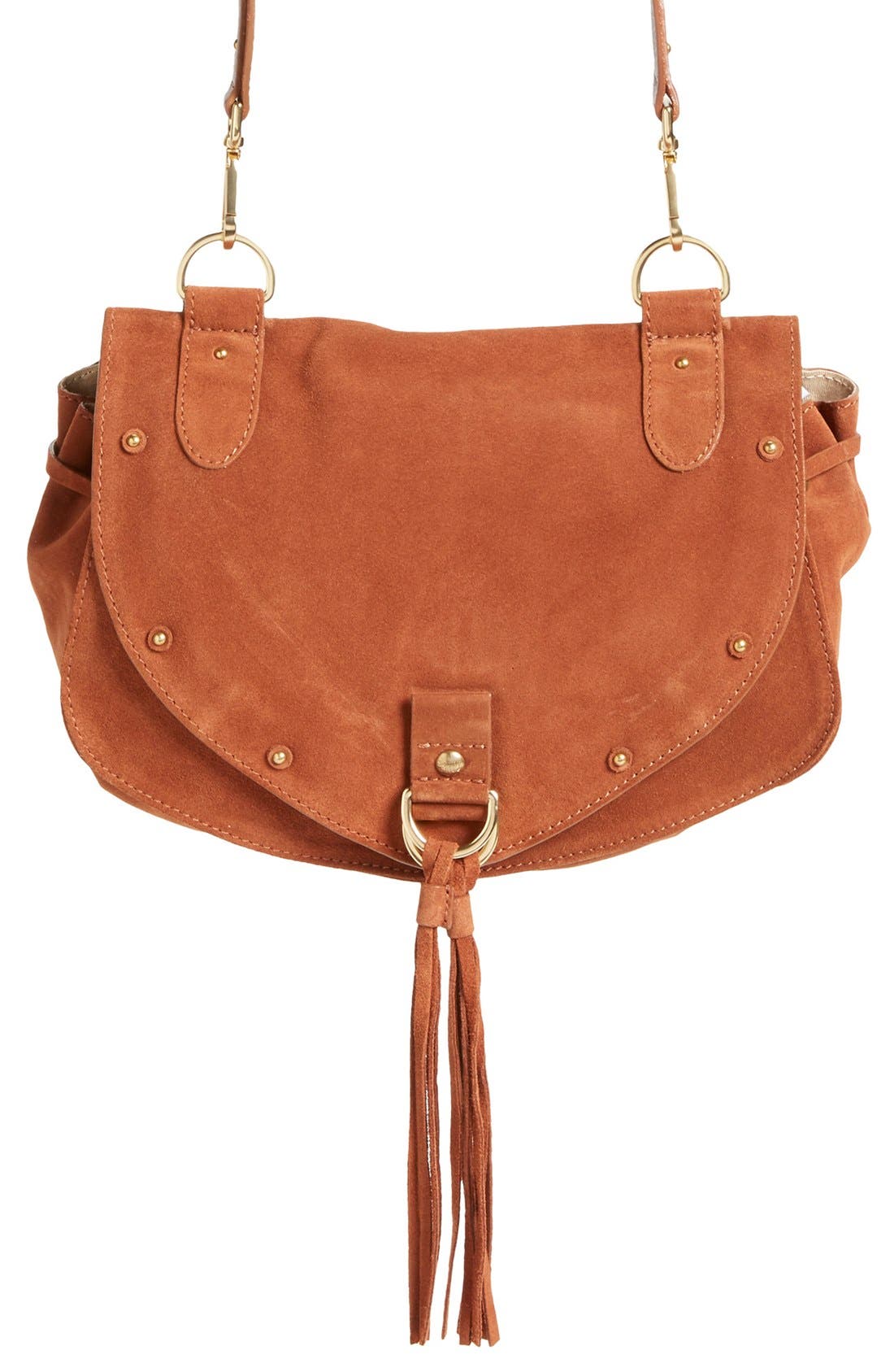 See by Chloé 'Medium Collins' Leather & Suede Messenger Bag, Main, color, 