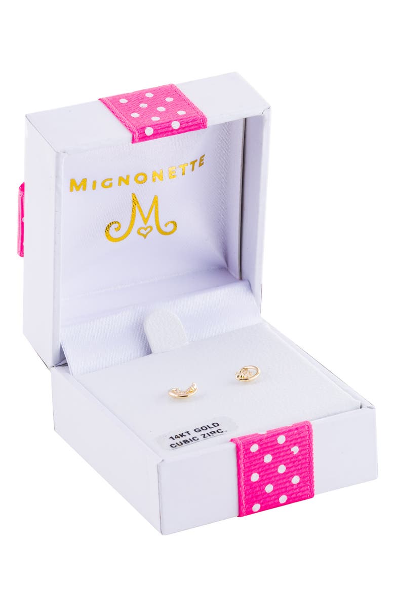 Mignonette 14k Gold Half Moon Earrings, Alternate, color, Gold