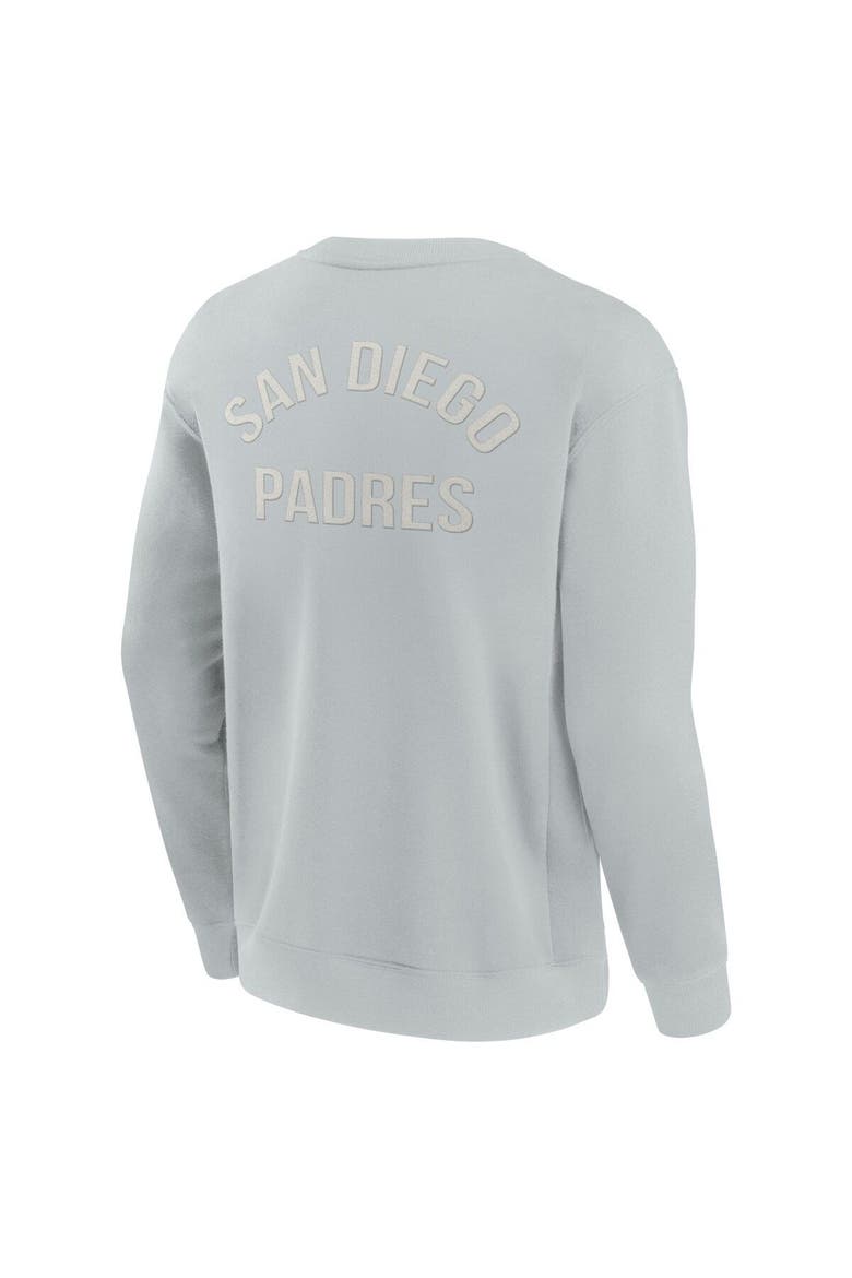 Unisex Fanatics Signature Gray San Diego Padres Super Soft Pullover Crew Sweatshirt, Alternate, color, Gray