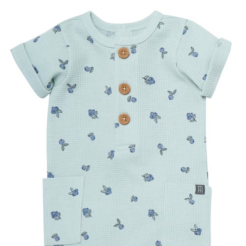 Modern Moments™ By Gerber Short Sleeve Long Romper In Light Sky Blueberry