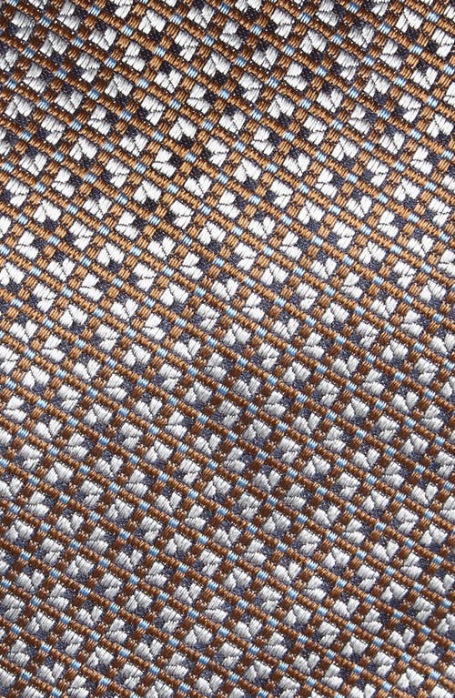 David Donahue Neat Silk Tie In Multi