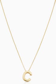 Oradina 14K Gold Love Letter Initial Necklace